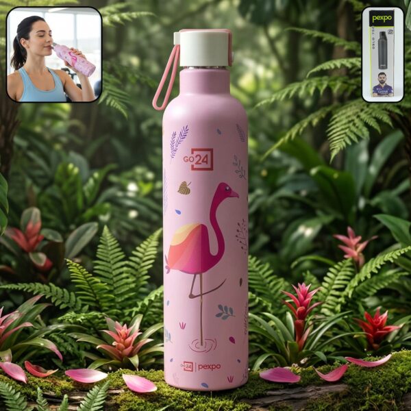 Pexpo Oslo Art Printed Insulated Stainless Steel Water Bottle – 750 ML