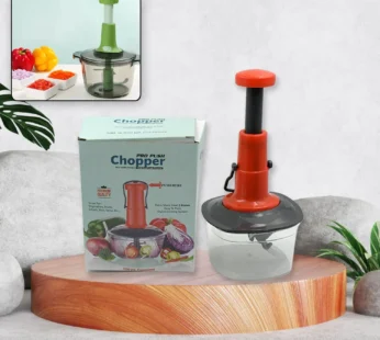 Manual Food Chopper (650ml): 3 Stainless Steel Blades, Locking System, Anti-Slip