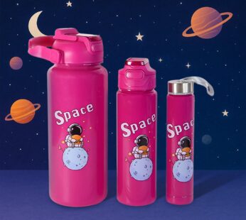 Space Theme Printed Water Bottles – 2000ML, 900ML & 300ML Approx- (Set)