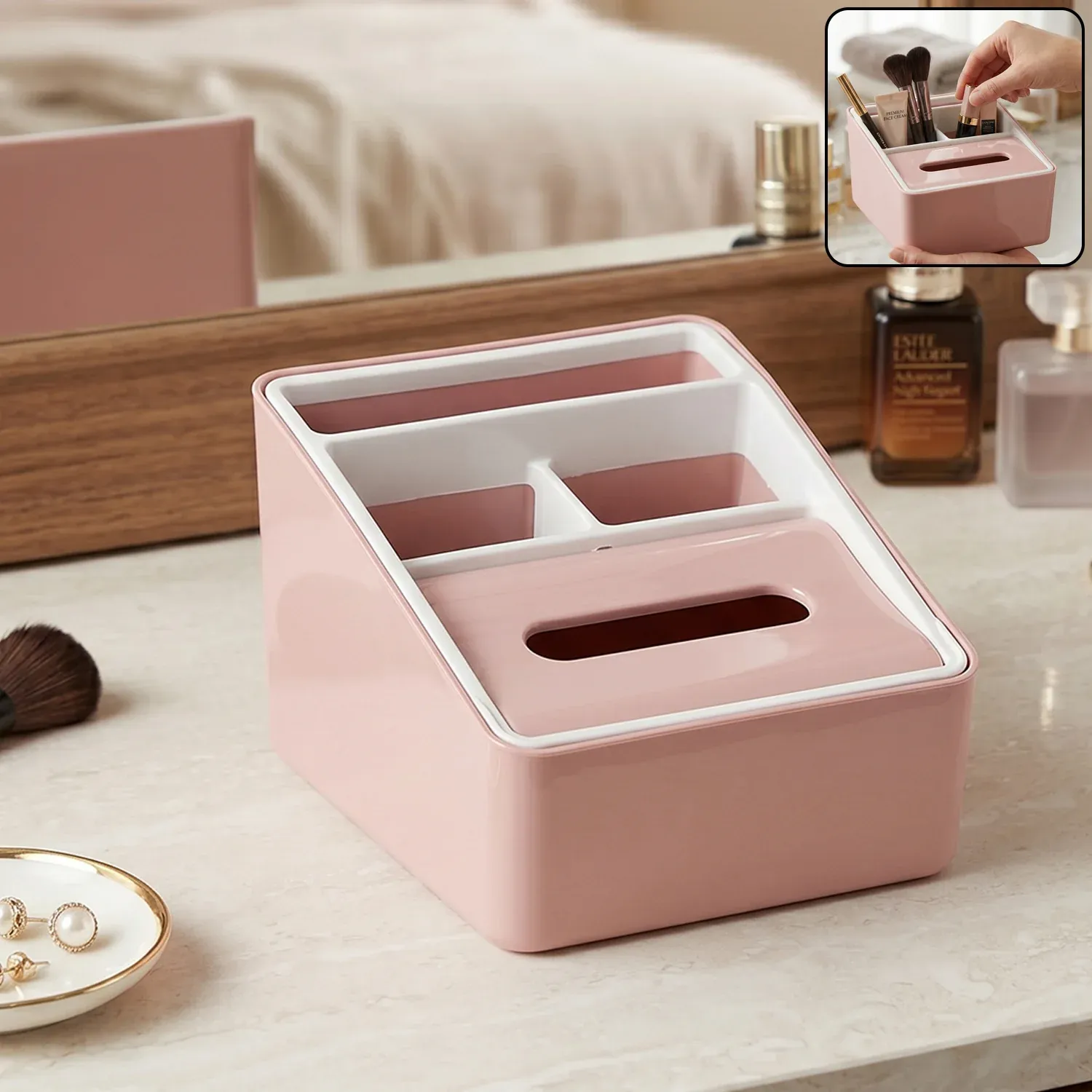 Premium Plastic Multipurpose Storage Organizer Box with Compartments - Buy Online at Alikart