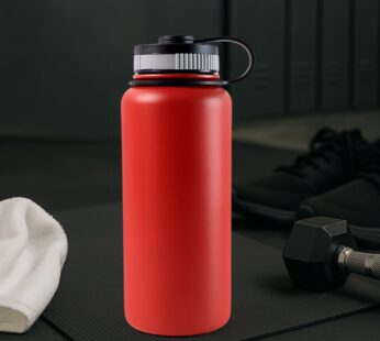 Red Stainless Steel Double Wall Vacuum-Insulated Drink Water Bottle (1000 ML)