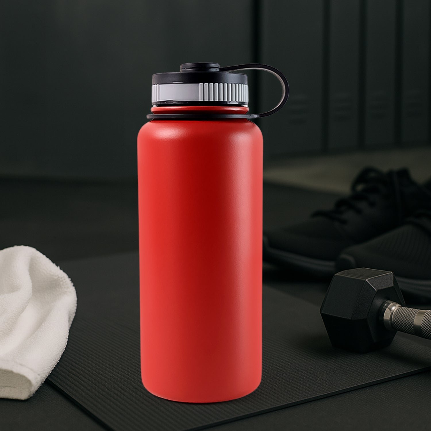 Premium Red Stainless Steel Double Wall Vacuum-Insulated Drink Water Bottle (1000 ML) - Buy Online at Alikart