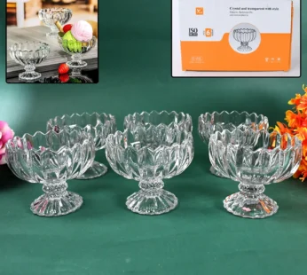 Glass Ice Cream Bowls Glass Dessert Cups for Sundae (6 pcs / 120ml)