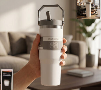 Premium Vacuum Insulated Stainless Steel Tumbler Mug (1 Pc, 890 ML)