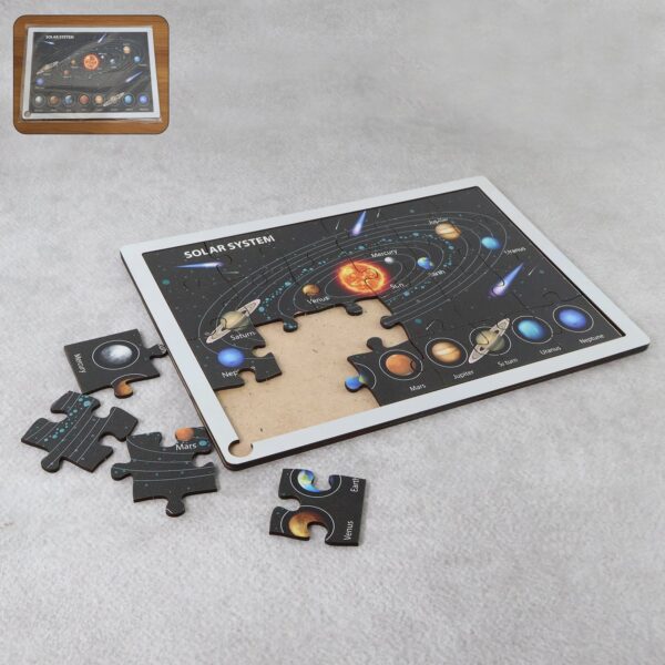 Wooden Solar System Puzzle for Kids – (1 Set)
