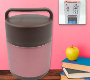 Vacuum insulated lunch box, 304 stainless steel, used for lunch storage, double-layer travel hiking picnic food jar, with folding spoon and handle BPA Free Thermos Lunch Box for Kids Adults (1600 ML)