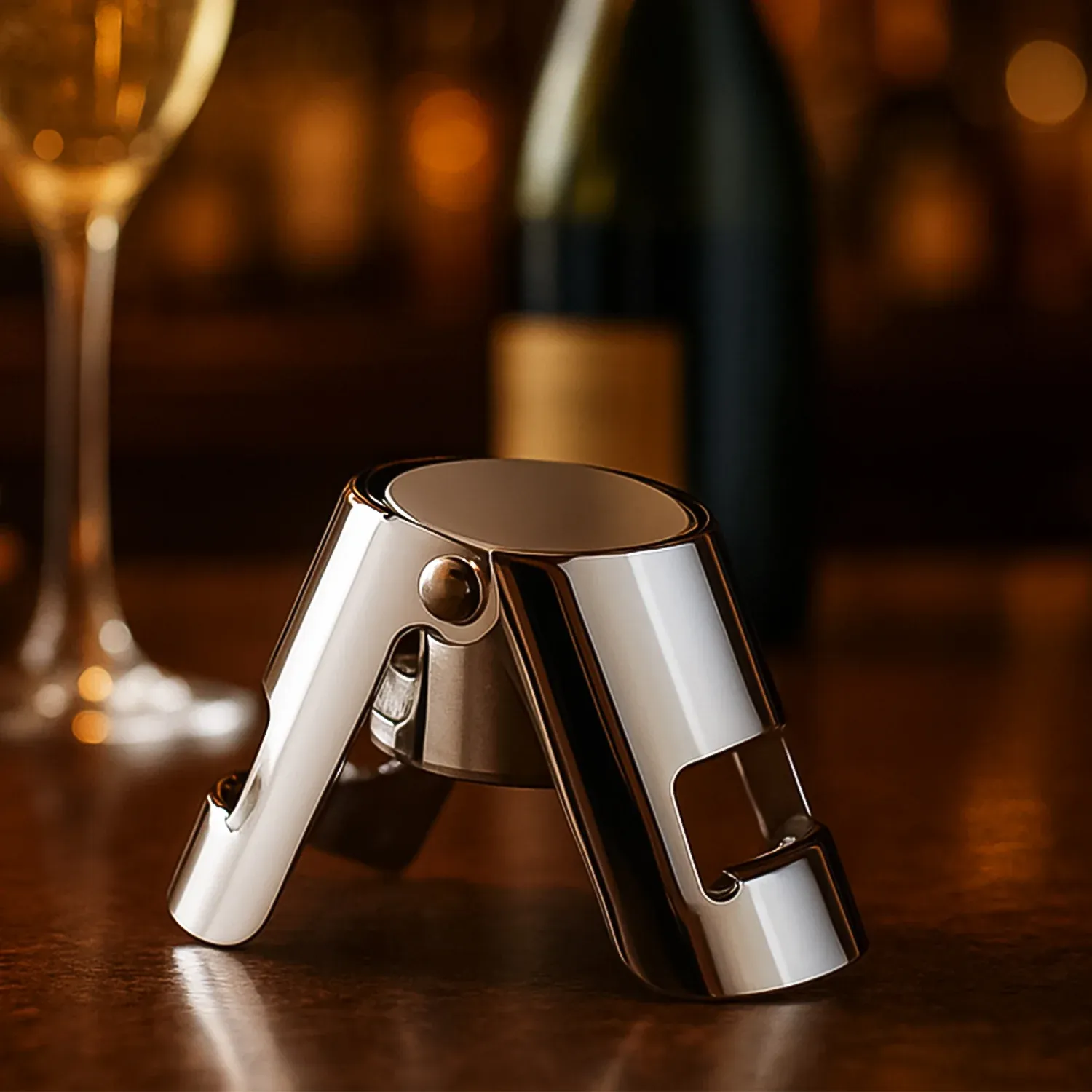 Premium Stainless Steel Sealed Sparkling Champagne Bottle Stopper Big size - Buy Online at Alikart