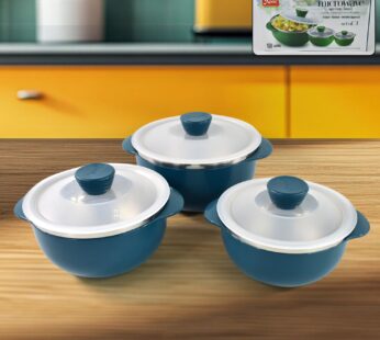 Apex Microwave-Safe Serving Bowl 3 Pcs Set (700ml, 1000ml, 1400ml)