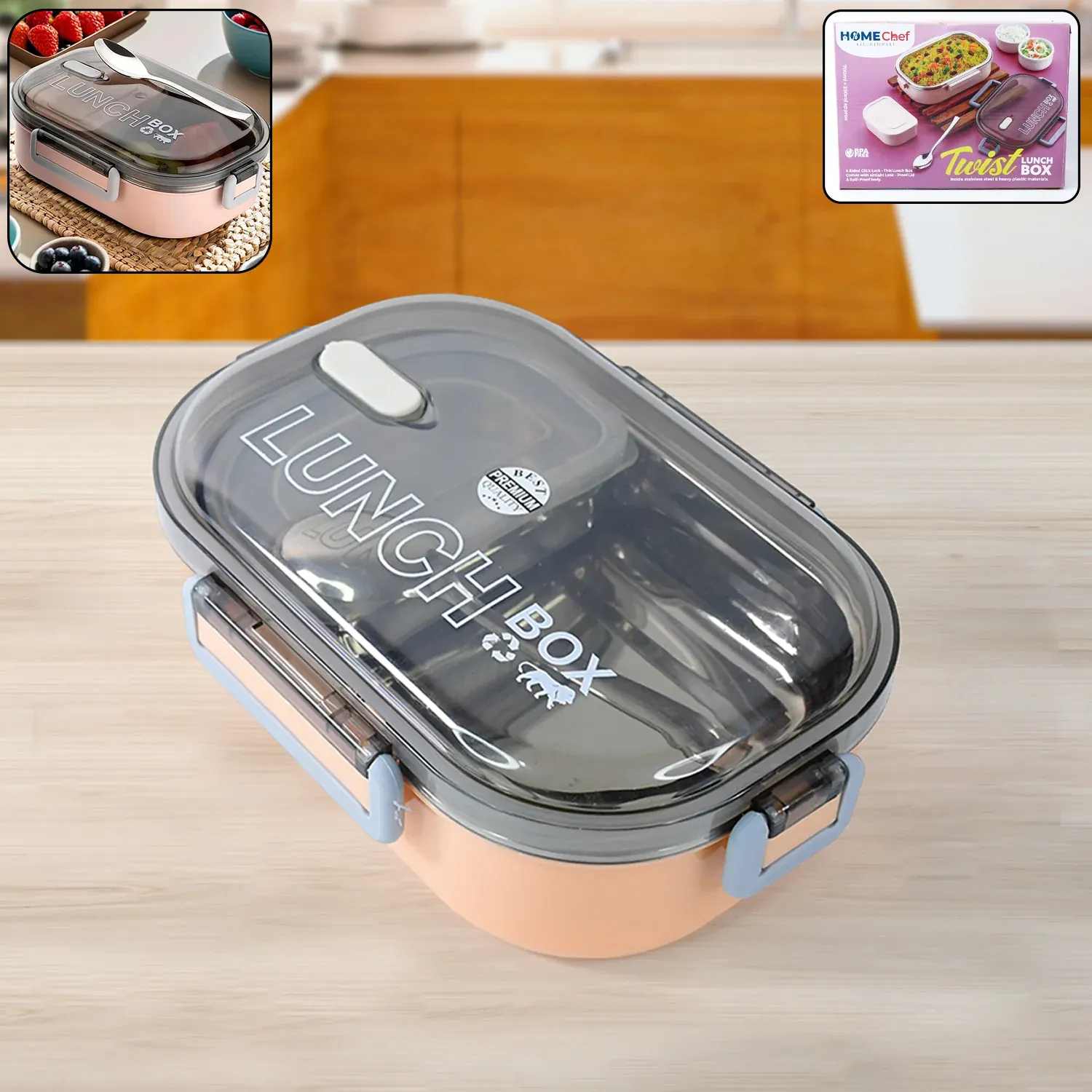 Home Chef Premium Leak-Proof Lunch Box - Detailed Feature View 2