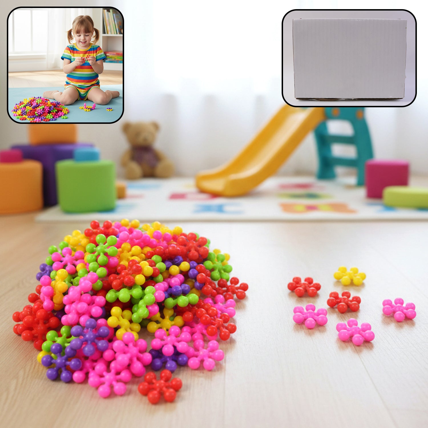 Premium DIY Building Blocks Toy for Kids – Colourful Creative Puzzle (1 Set) - Buy Online at Alikart