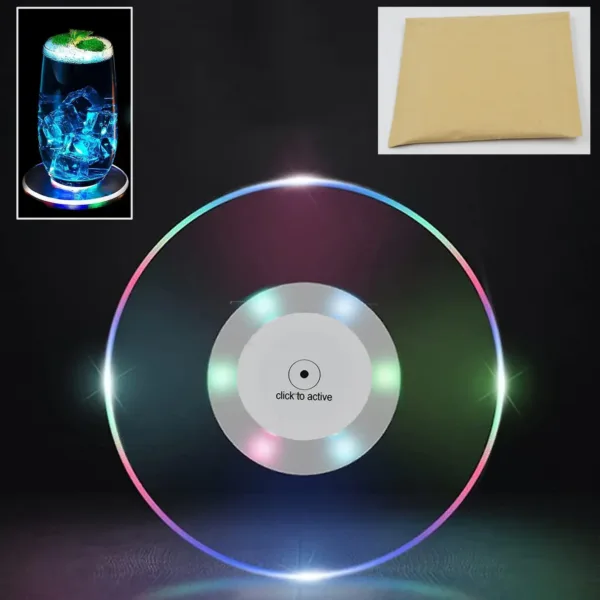 LED Coaster – Ultra-Thin, Waterproof & Non-Slip | Indo Glow