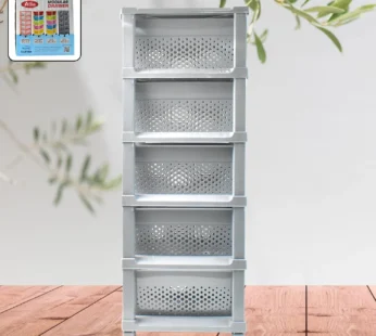 Multi-Purpose Anti-Slip 5 Layer Modular Drawer Storage System (68×33 Cm)