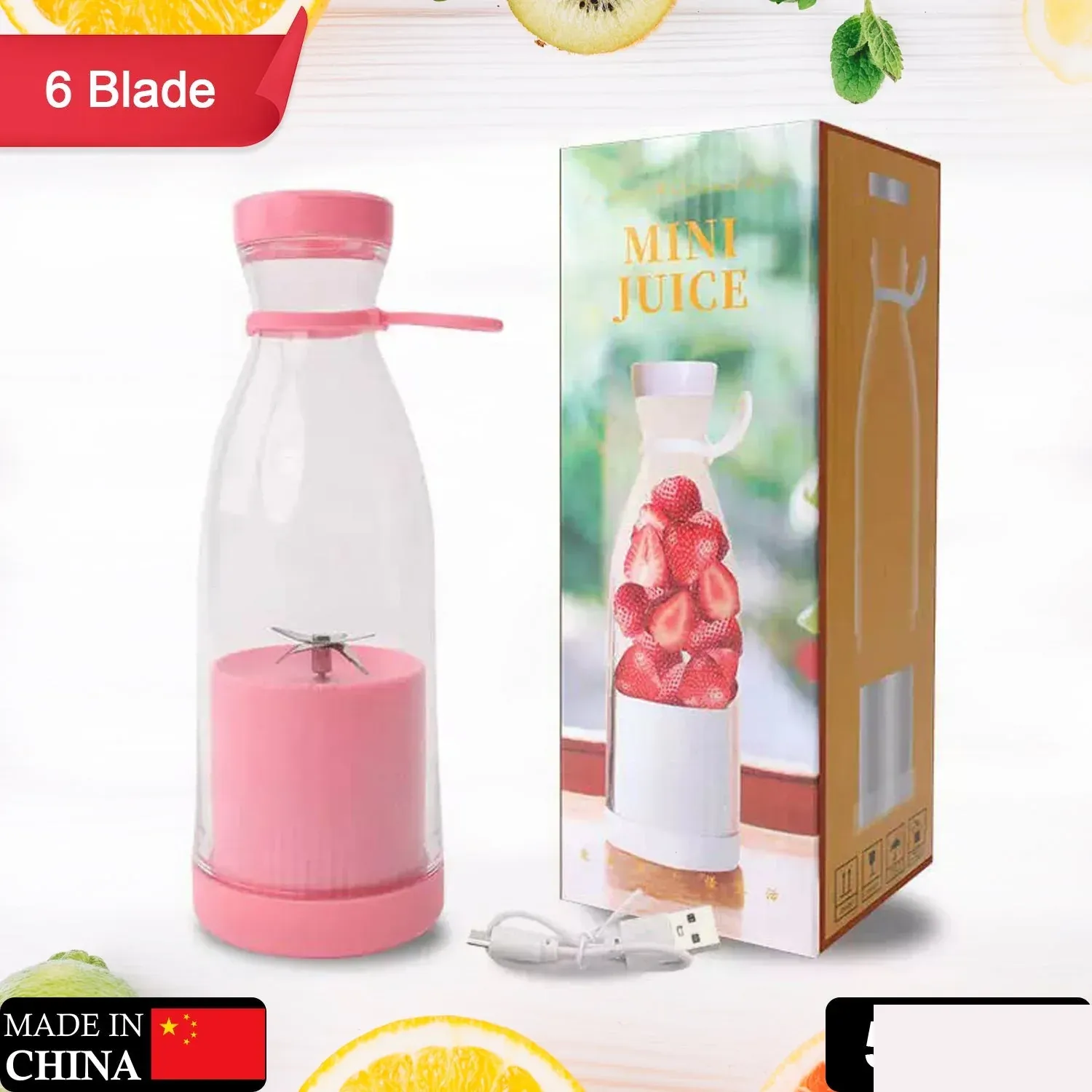 BLENDER PORTABLE JUICER FOR SMOOTHIE 420 ML Multicolour - Detailed Feature View 1