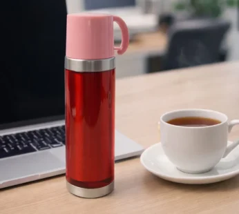 Insulated Travel Mug 500ML – Spill-Proof Lid & Steel Base