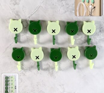 Self Adhesive Round Wall Hooks (10 Pc)