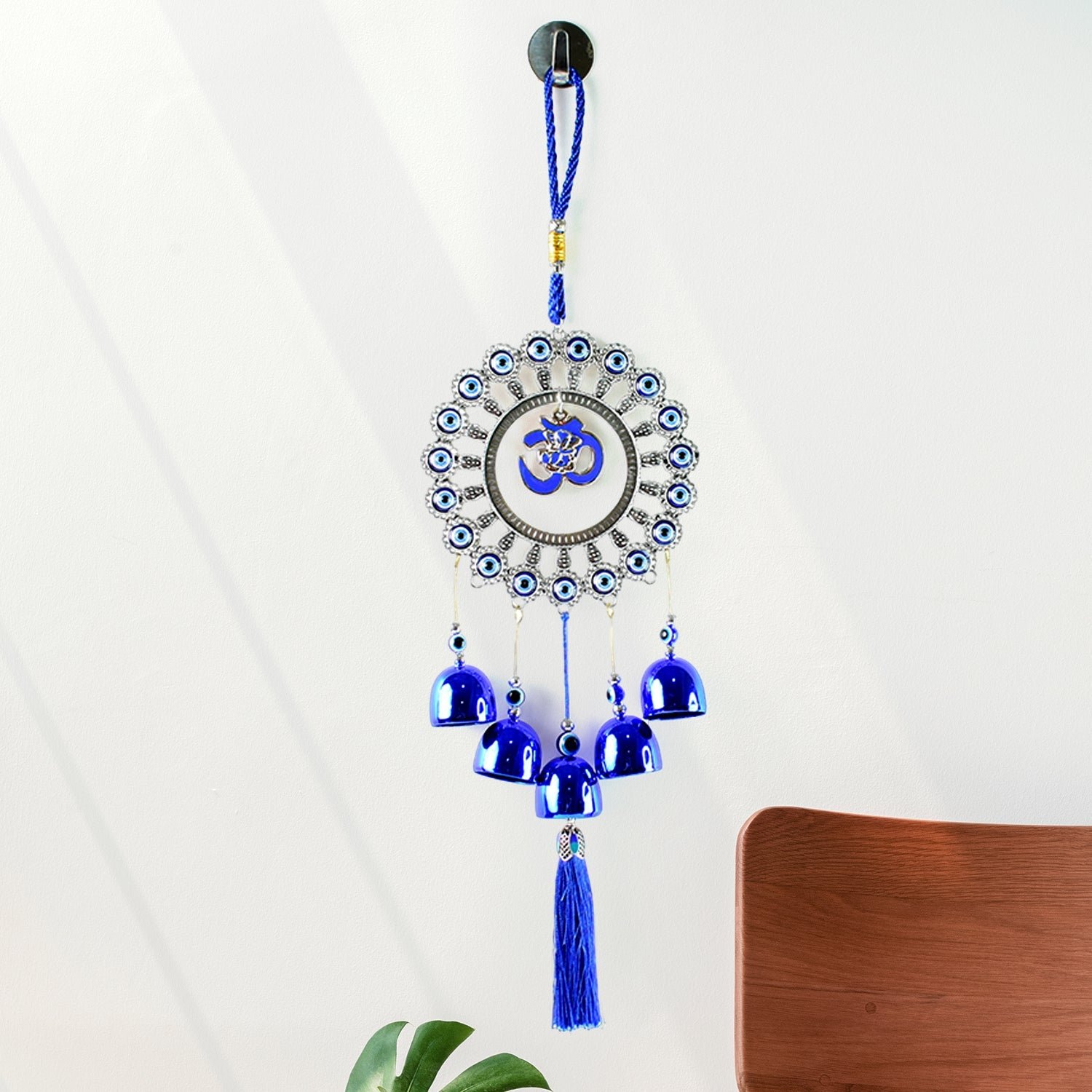 Premium Decorative OM Evil Eye Wind Chime Wall Hanging (Mix Desin & 1 Pc) - Buy Online at Alikart