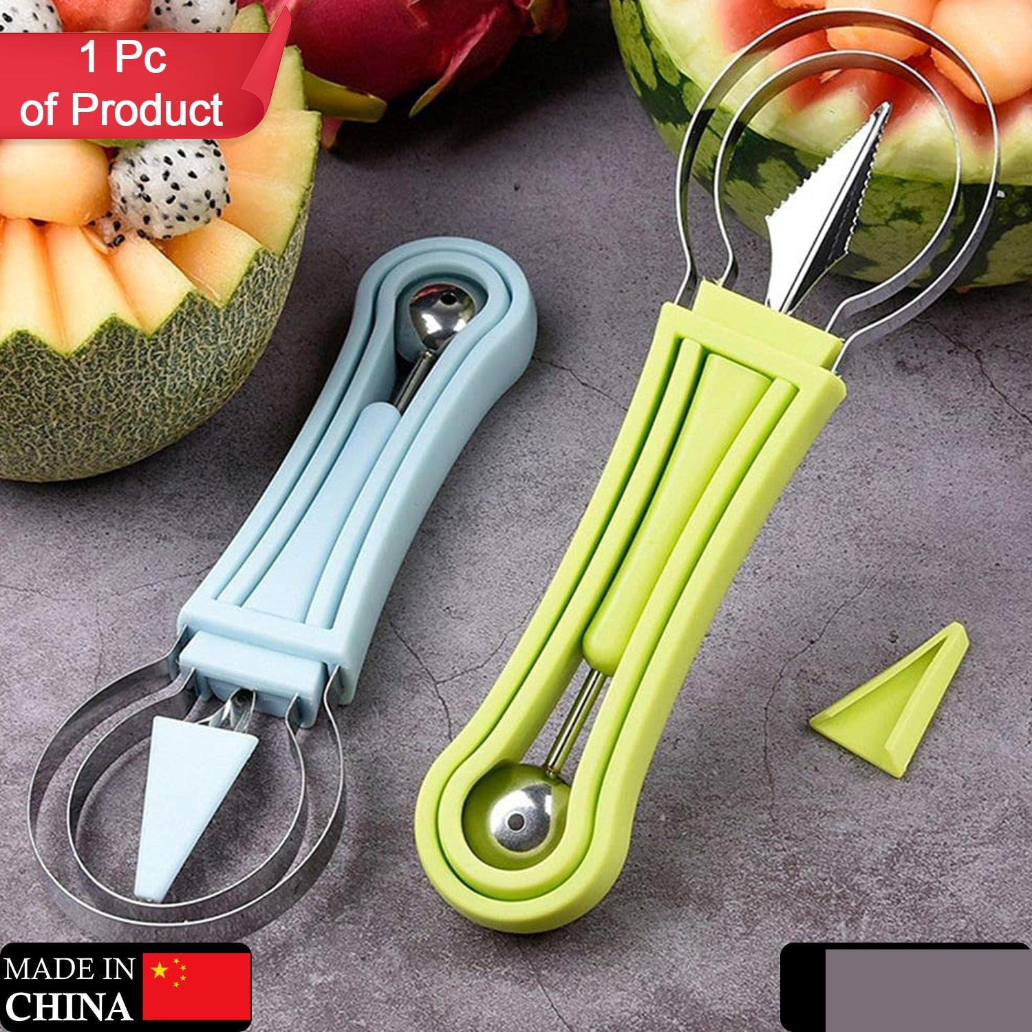 4-in-1 Stainless Steel Fruit Baller & Scooper - Detailed Feature View 1