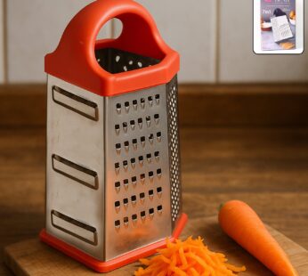 Supermom 7-in-1 Heavy Duty Stainless Steel Box Grater with Ergonomic Handle (1 Pc)