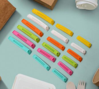 Food Bag Clip Sealer – Airtight Plastic Clips Snacks, Kitchen & Camping (18 Pc Set)