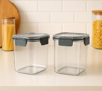 Apex Press N’ Lock Airtight Food Storage Container Set (2Pc/900ml) Approx