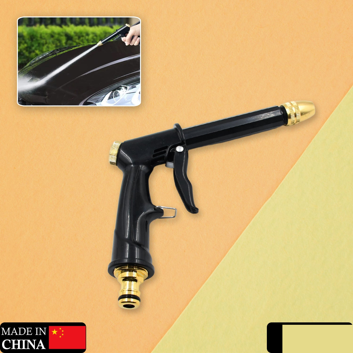 Water Spray Gun for Car Wash & Gardening (Multi-Mode, Brass) - Detailed Feature View 1