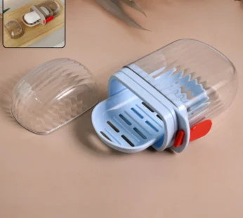 Multifunctional Soap Box with Drain Tray and Lock Clip, Sabudani (1 Pc)