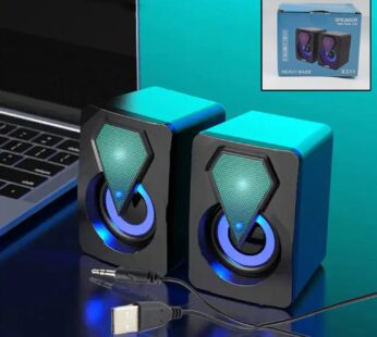 RGB Desktop Speakers, Plug, and Play USB Powered Speaker (2 Pc Set)