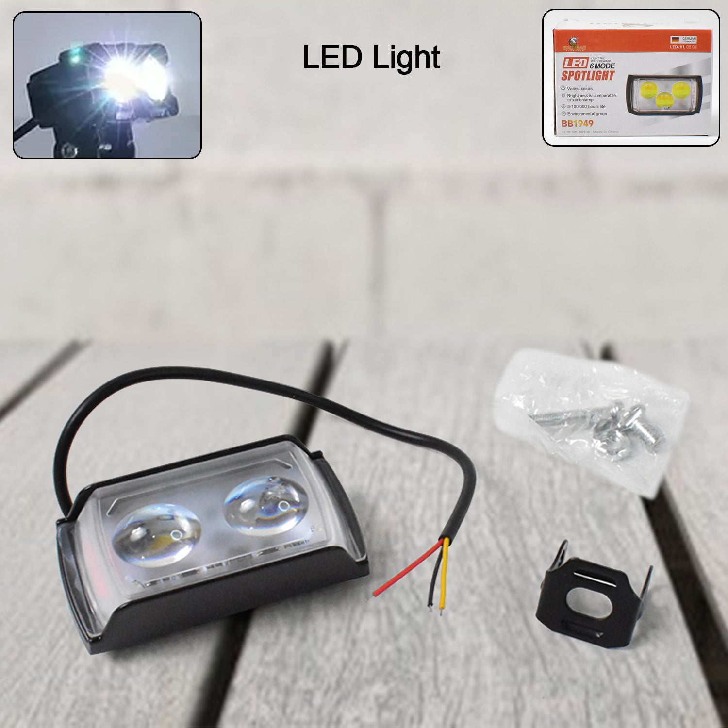 Premium 6 Mode LED Spotlight Universal Ultra Mini Double Lens Fog Light (1 Pc) - Buy Online at Alikart