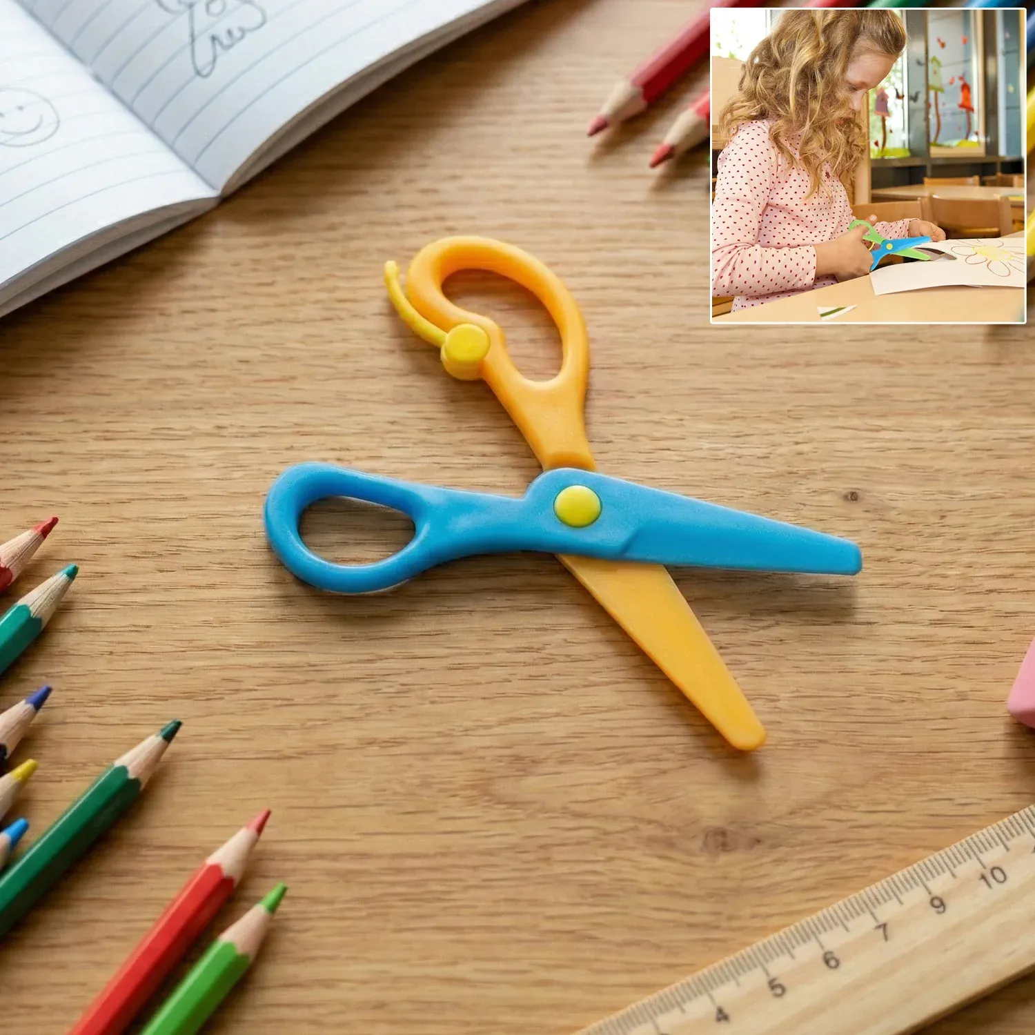Premium Child-Safe Plastic Safety Scissors for Kids (1 Pc)-01 - Buy Online at Alikart