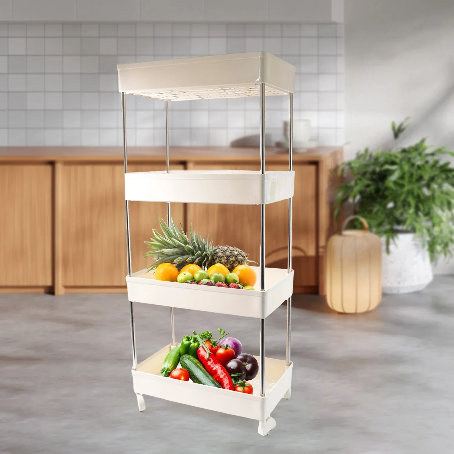 4 Layer Kitchen Rack For Holding And Placing Types Of Things - Detailed Feature View 2
