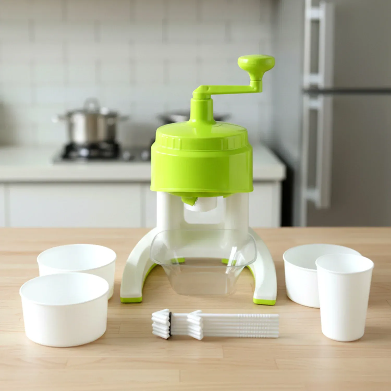 Premium Manual Hand Crank Ice Crusher Snow Maker Machine (1 Set Mix Color) - Buy Online at Alikart