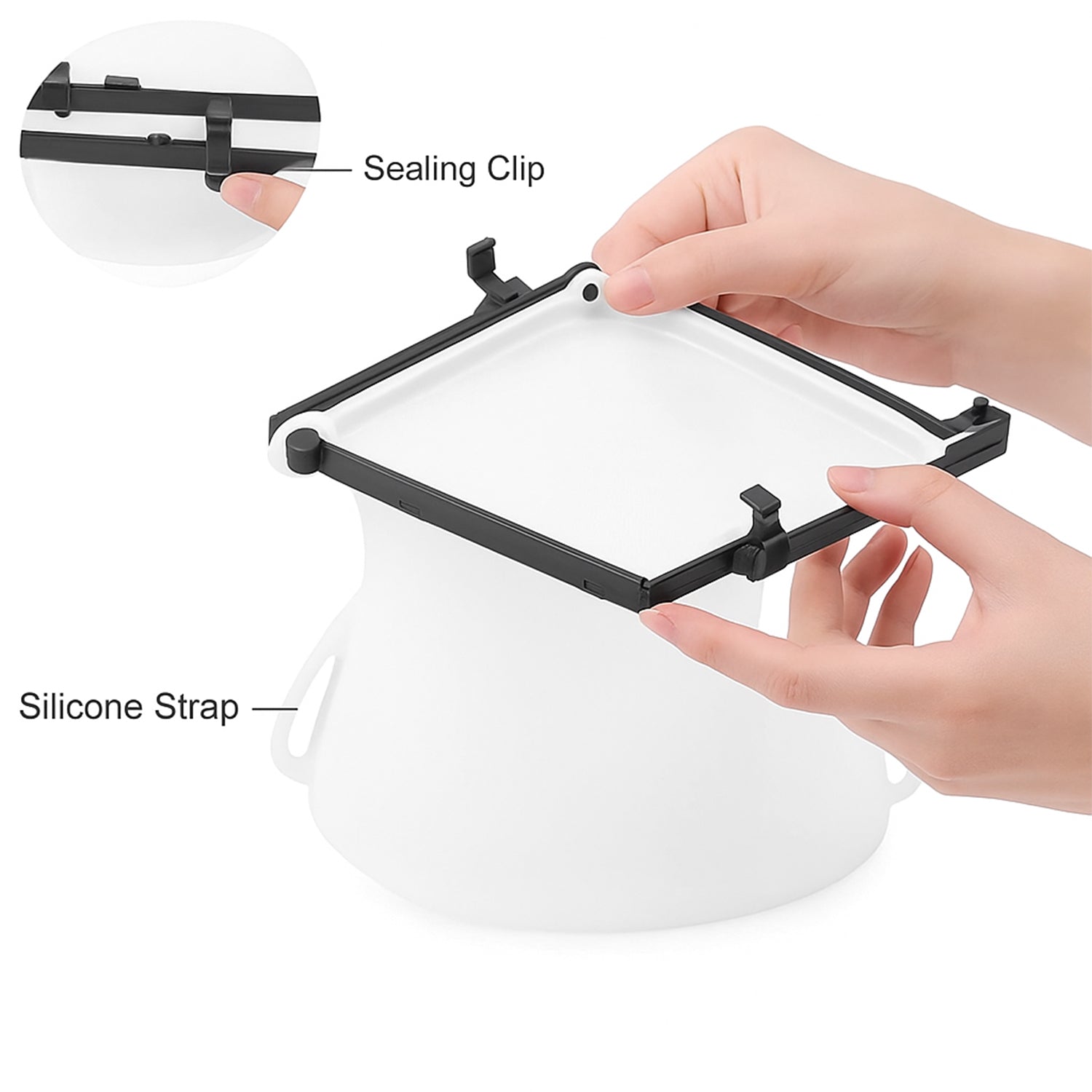 Silicone Food Storage Bags - Set of 3 Keepers for Fruits, Vegetables, Snacks - Detailed Feature View 8