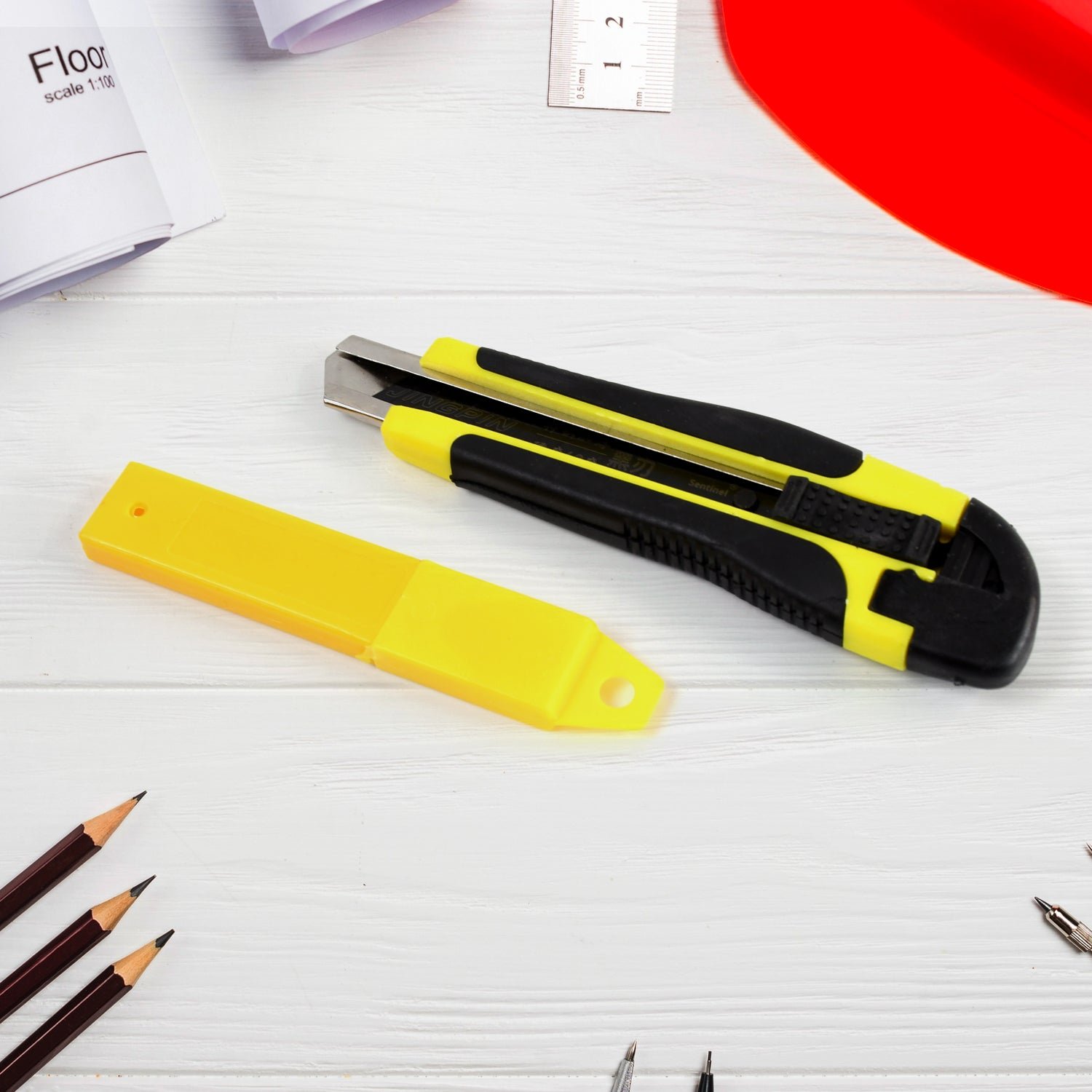 Premium Cutter Knife Set 1 Replacement Blades, Cutter Knife Advanced Tool (1 Pc / Mix Color) - Buy Online at Alikart