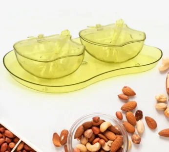 Apple Shape Tray Bowl Used For Serving Snacks And Various Food Stuffs.