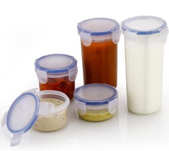 Plastic Liquid Round Airtight Food Storage Container with Leak Proof Locking Lid