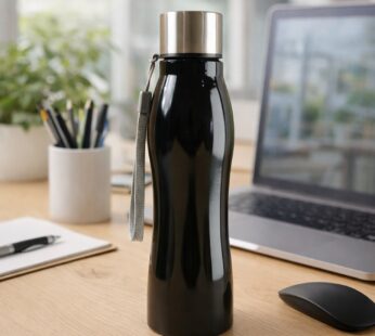 Stainless Steel Water Bottle with Carry Strap 600 ML