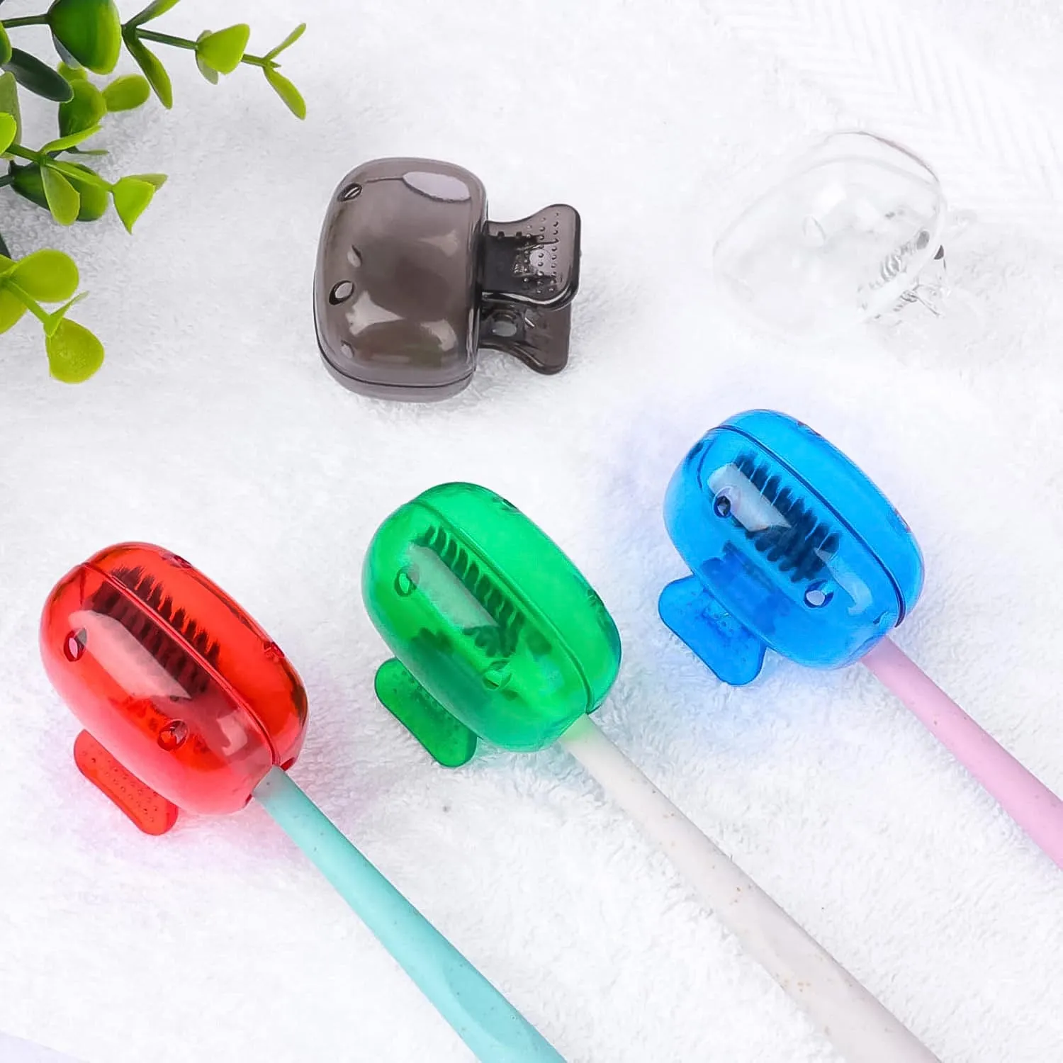 Plastic Toothbrush Head Cover Cap (1 Pc) - Detailed Feature View 2