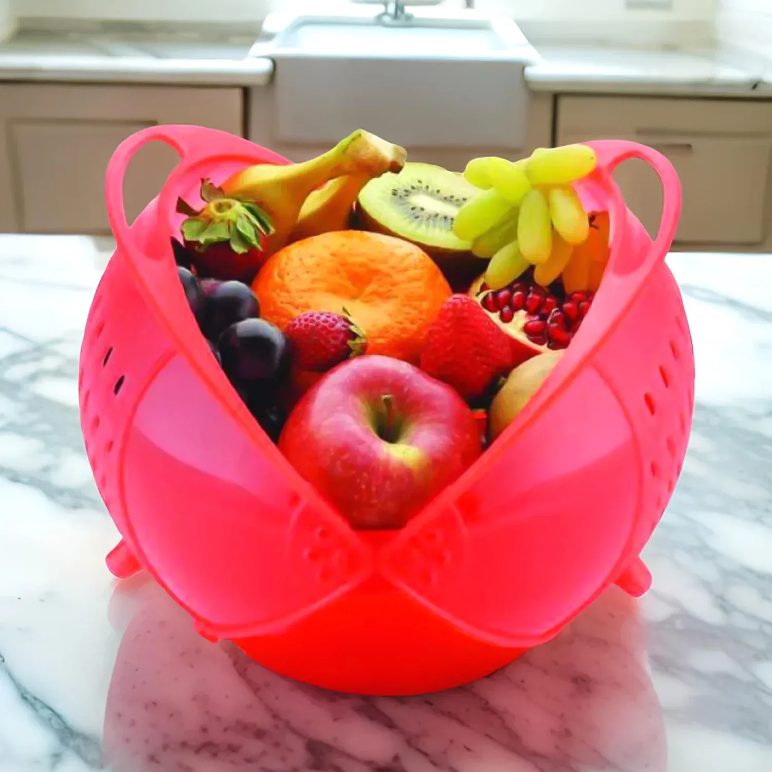 Revolving Multi-Functional Rice and Fruit Wash Basket - Detailed Feature View 2