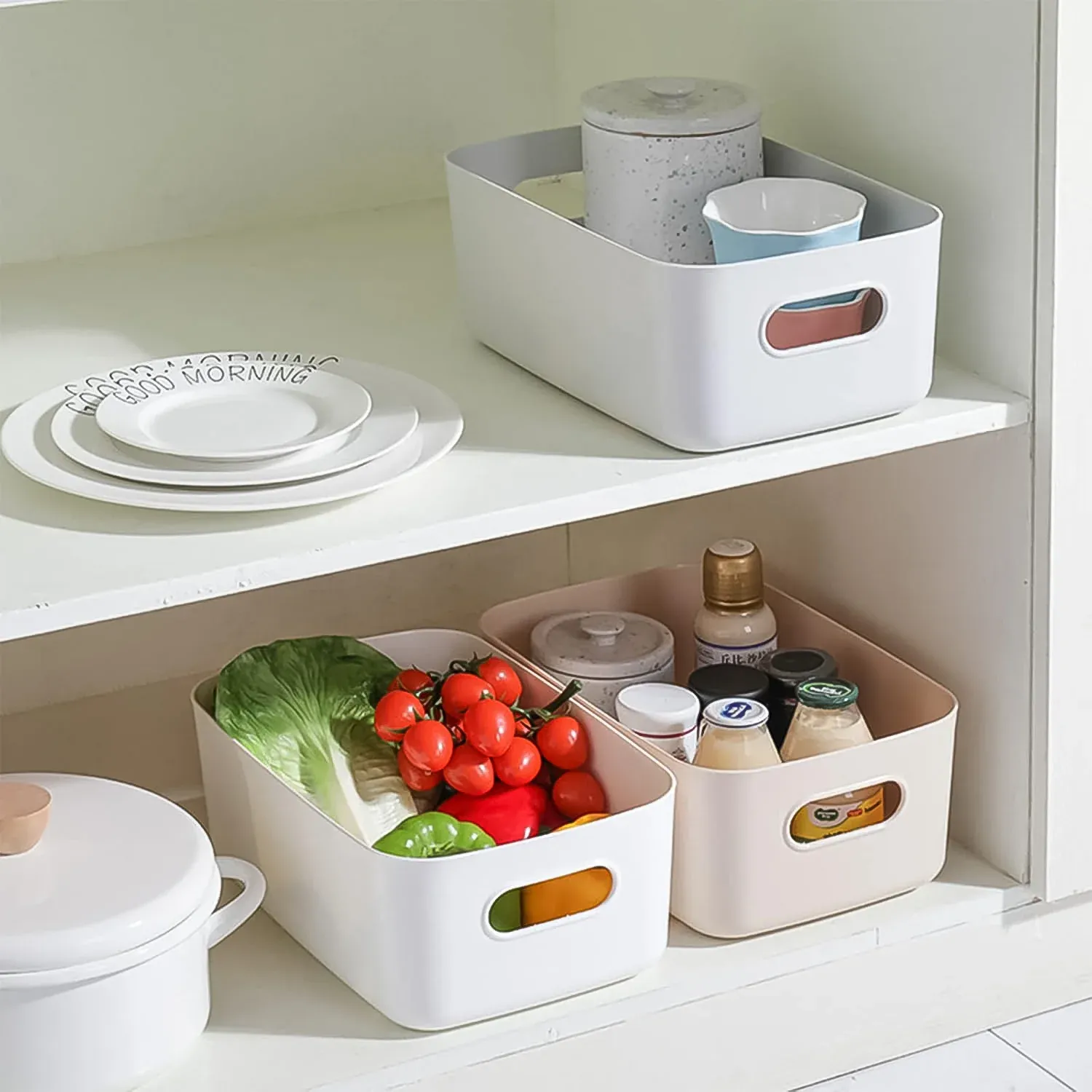 Storage Boxes Plastic Kitchen Storage Baskets (1 Pc / 21×15 Cm) - Detailed Feature View 3