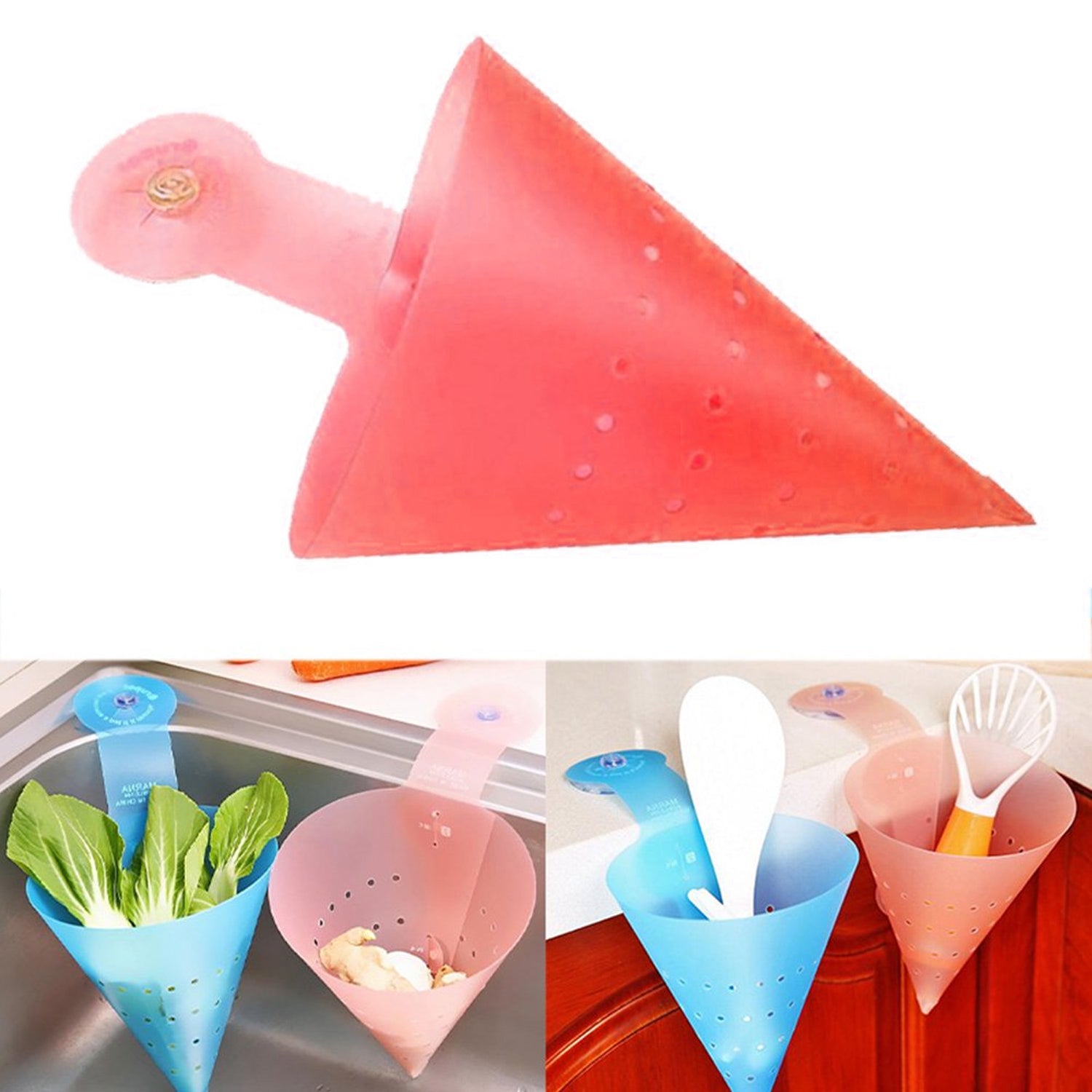 Premium Multipurpose Hanging Sink Corner Strainer with Suction Cup (1 Pc) - Buy Online at Alikart