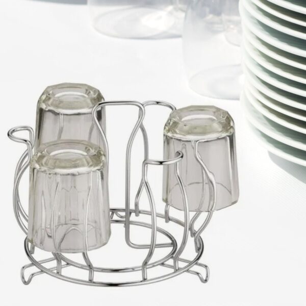 Stainless Steel Glass Holder Glass Hanging Organizer Kitchen Bars Pubs (MOQ :- 2 Pc)