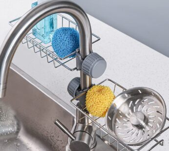 Soap, Sponge Holder, Stainless Steel Sink, Caddy Organizer (1 Pc)