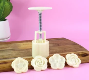 Mooncake Press Mold with 4 Stamps set