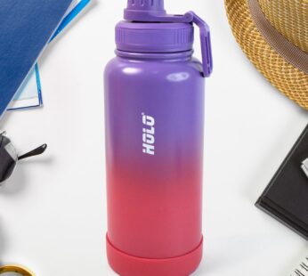 Two Tone Pink Stainless Steel Water Bottle | Copper Coated Vacuum Insulation (1000ml)