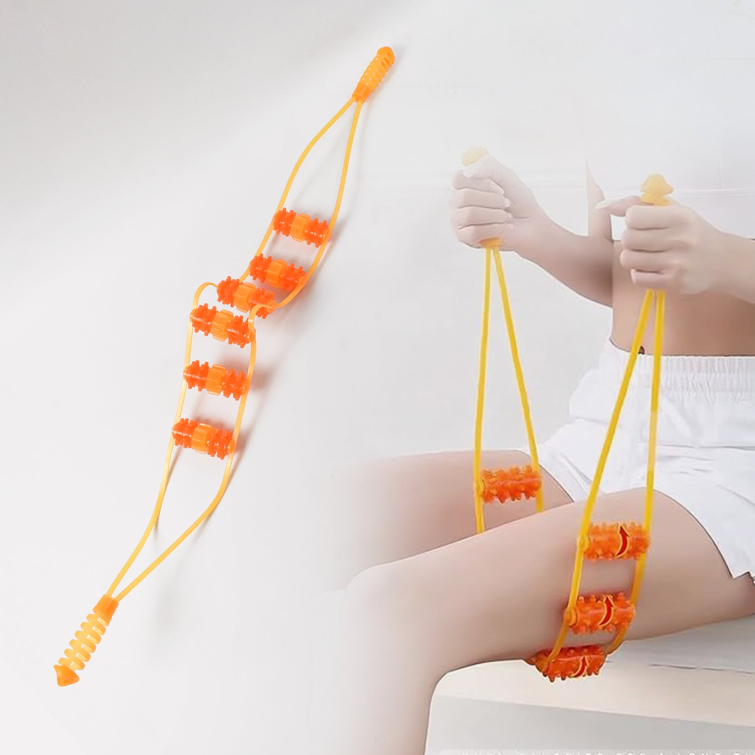 Handheld Back Massage Roller Rope (1 Pc) - Detailed Feature View 3