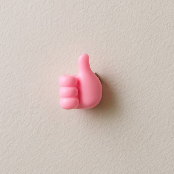 Pink Multifunctional Multi functional Hand Shape Wall Clip Hanger Keys Cable Holder