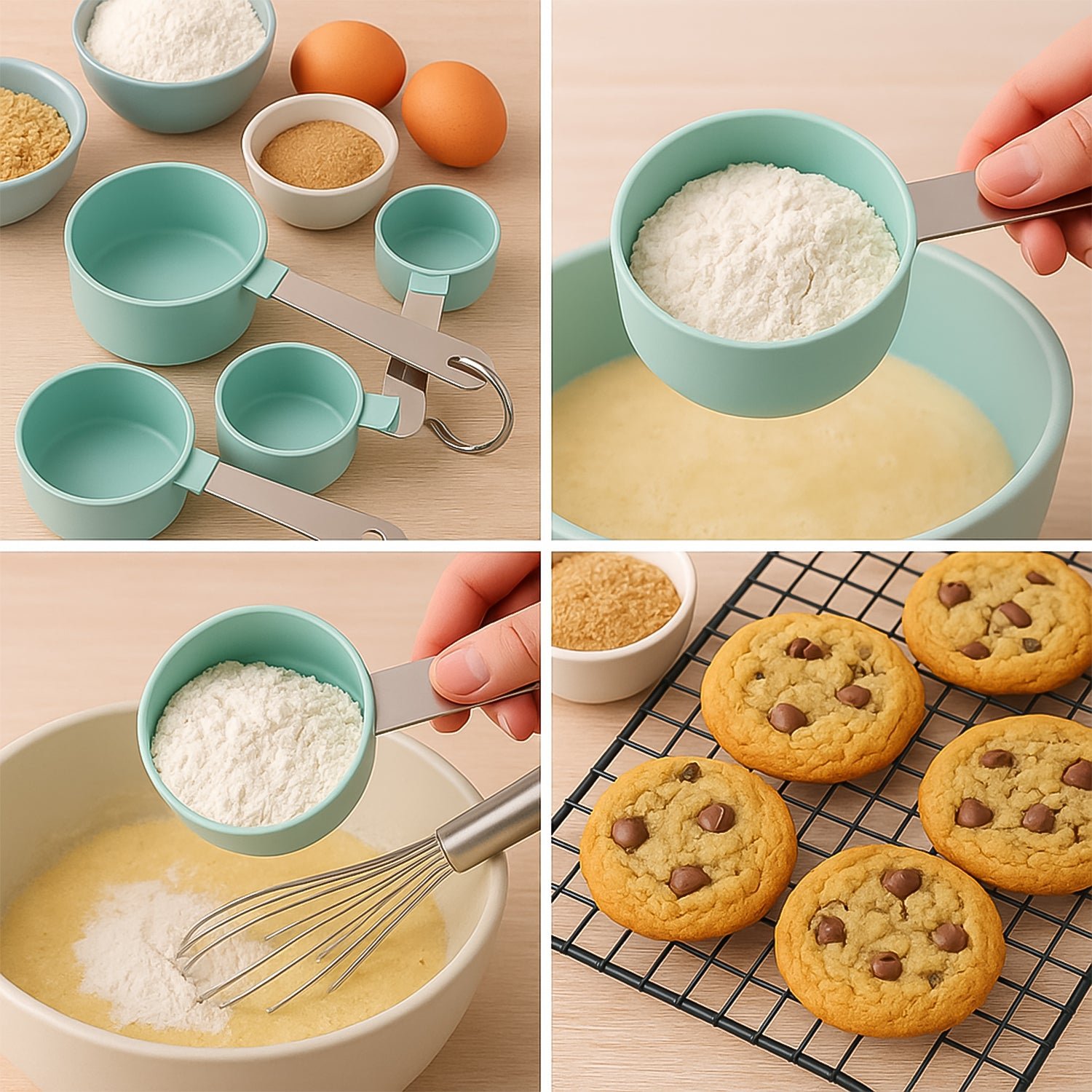 Premium Stainless Steel and Plastics Measuring Cups (5 Pcs Set) - Buy Online at Alikart