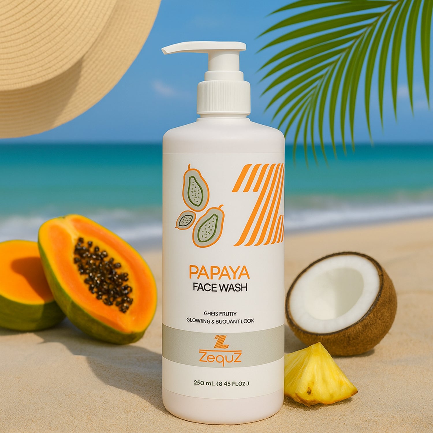 Premium Zequz Papaya Face Wash - (1 Pc / 250 ML) - Buy Online at Alikart