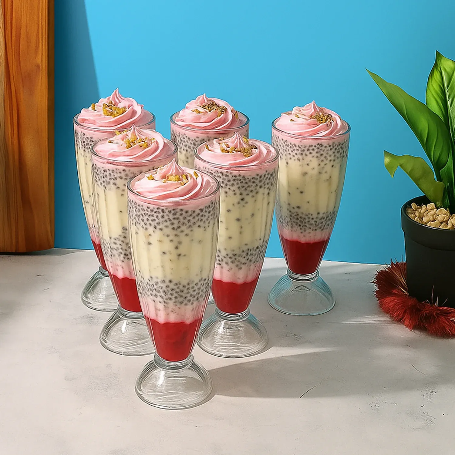 Premium Apex Premium Dessert & Falooda Glasses (Approx 400ML / 6 Pc) - Buy Online at Alikart