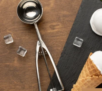 Premium Stainless Steel Ice Cream Scoop with Trigger Release –Approx 70 ML Capacity